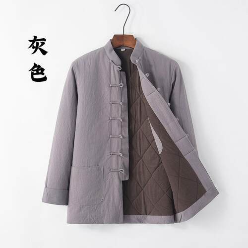 高档冬季男唐棉装棉袄中国风棉衣盘外套宽松复古服扣保暖汉服夹棉