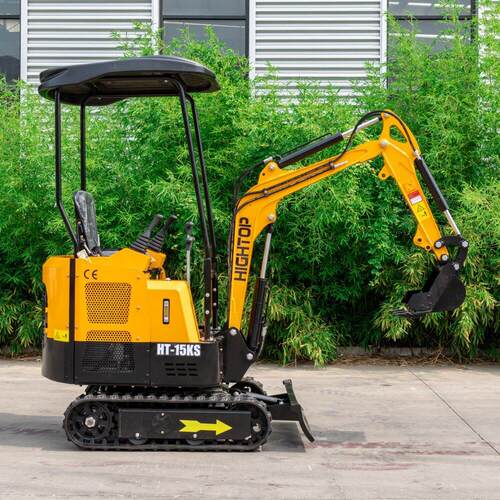 源头厂家HT15KS小型挖掘机果园农用履带式挖沟机出口家用挖掘机