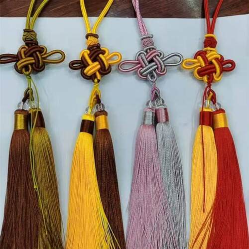 新款双色中国结流苏挂件汽车挂件配饰服装饰品配件DIY包装礼品