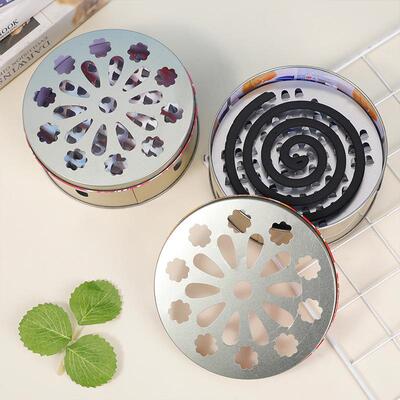 Outdoor Mosquito Coil Holder with Lid, Large Capacity, Wall-