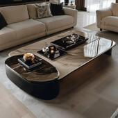 极简别墅茶几轻奢微晶石电视柜组合客厅家用新款 现代简约2025家具