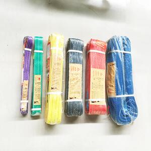 销售彩色6倍扁平吊装带 涤纶丝耐酸碱绝缘起重吊带 5T双环扣吊