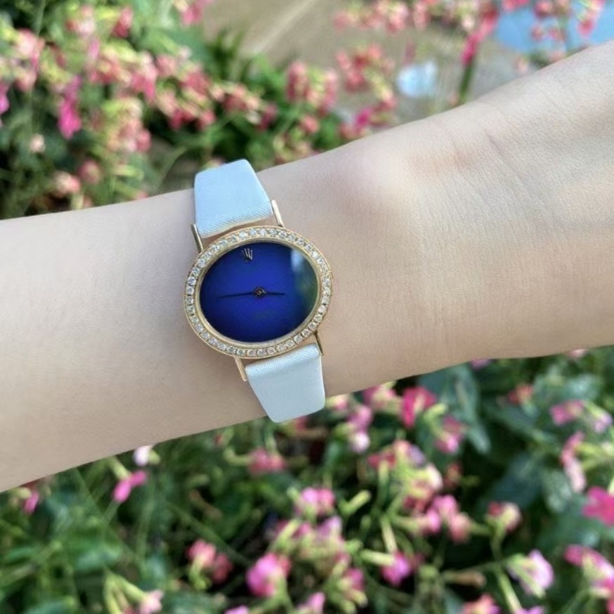 98新劳力士切利尼系列古典腕表18K金后镶钻手动机械女士手表正品