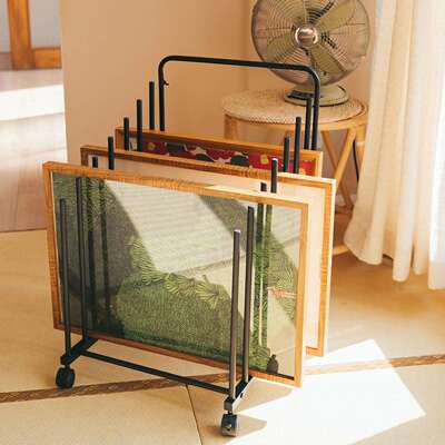 画简现代铁艺画板收纳推DY-2283车多功置物架板晾晒能架绘约画烘