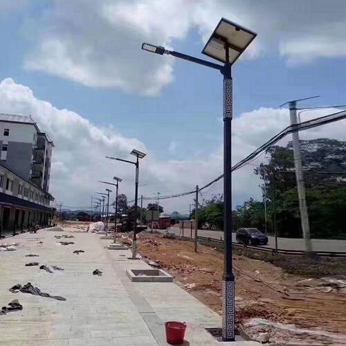 工程款仿古回纹路灯方管户外太阳能路灯广场庭院灯复古特色6米8米