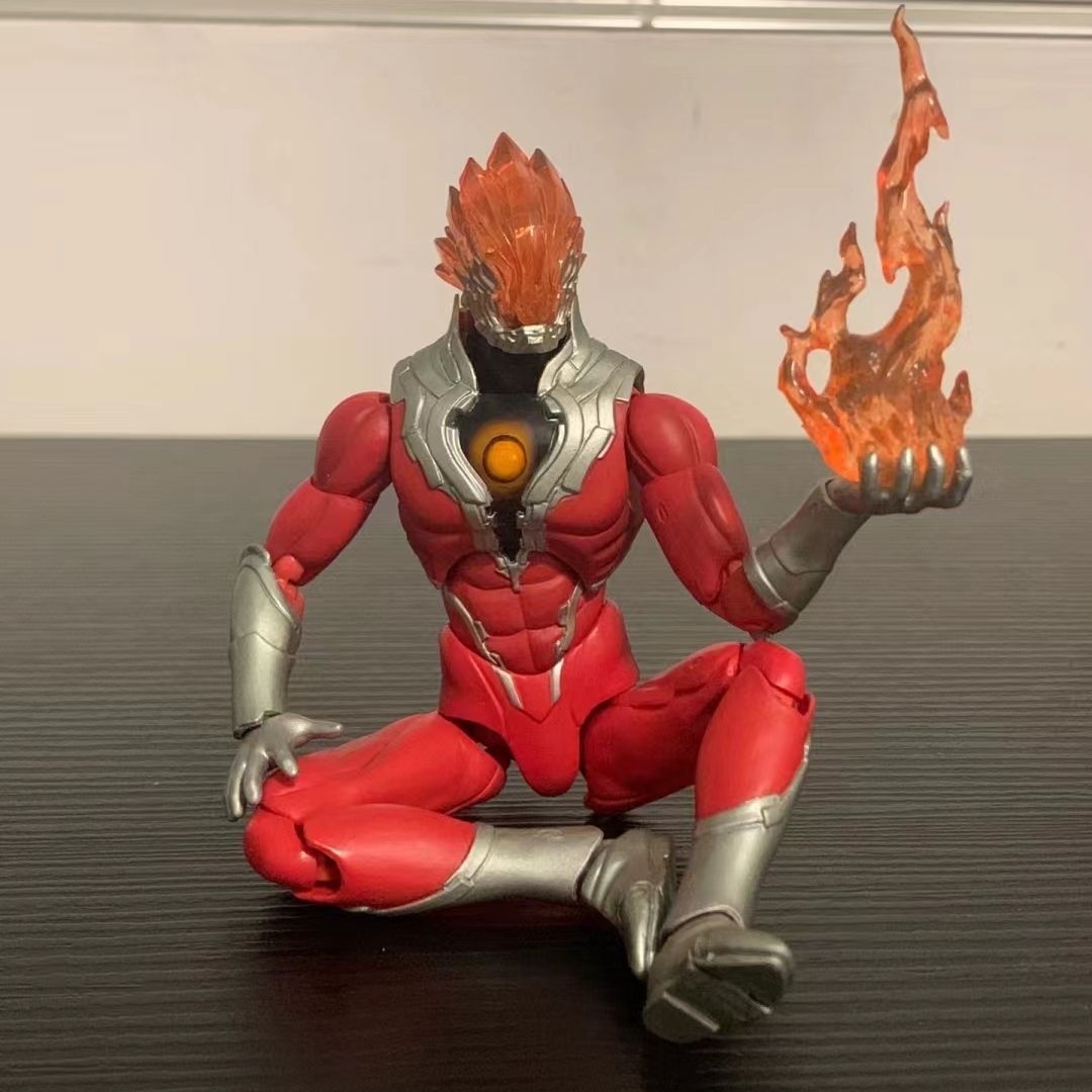 奥特红莲火焰战士黄金闪耀赛罗泽塔德尔塔天爪可动手办儿童玩具