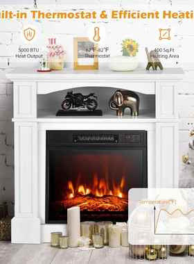 跨境客厅欧xsh-18家视具家用饰壁炉电柜落地壁炉式装架美式壁炉装