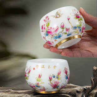 吉祥如意金玉满堂主人杯茶杯套装 时尚 新中式 国潮陶瓷杯茶具套装