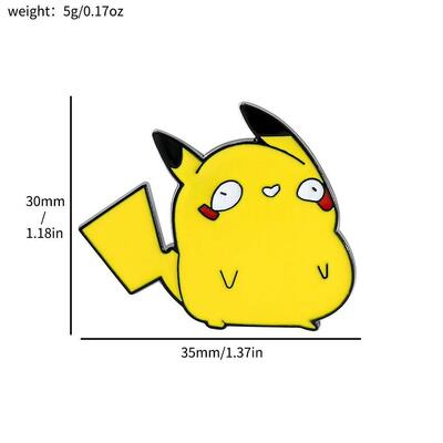 Anime Pokemon Enamel Pin Funny Cartoon Figure Pikachu Squirt