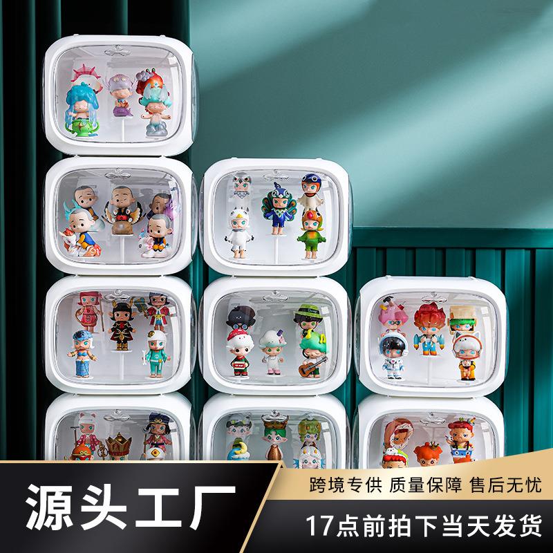 太空舱盲盒收纳盒泡泡玛特展示架透明亚克力盒子手办摆件防尘柜箱