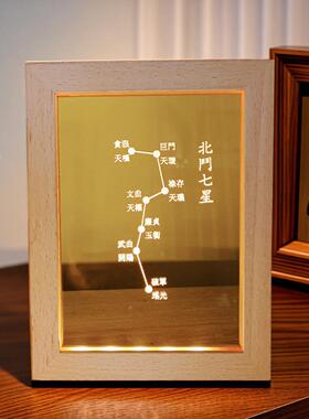 北斗七星法奇门北斗符南斗六星魁星五岳摆件夜灯精雕USBLED桌面灯