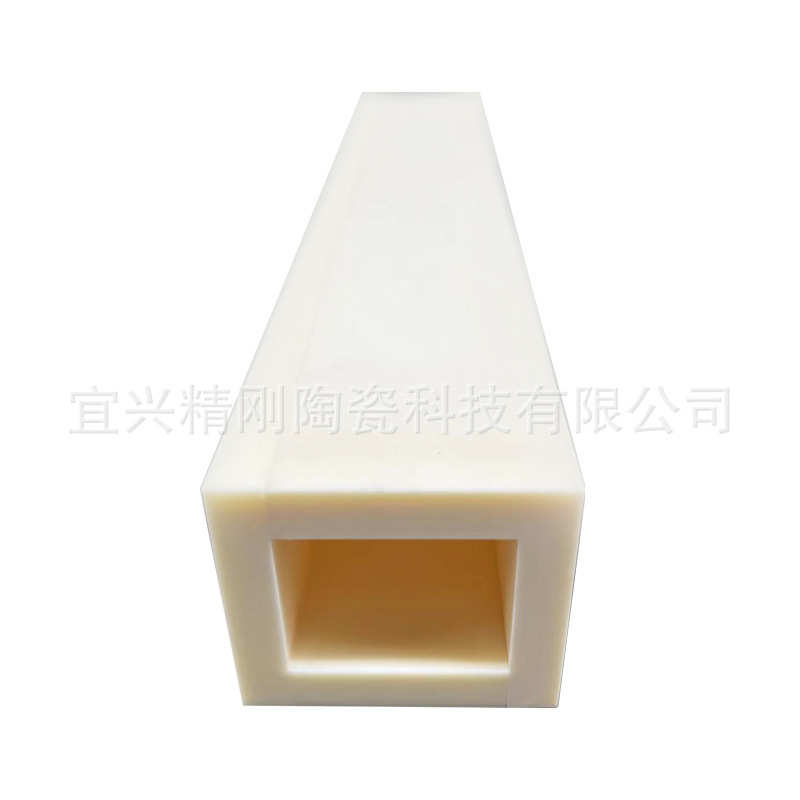 厂家直供氧化铝陶瓷氧化铝99陶瓷方管配件绝缘耐磨陶瓷结构件批发