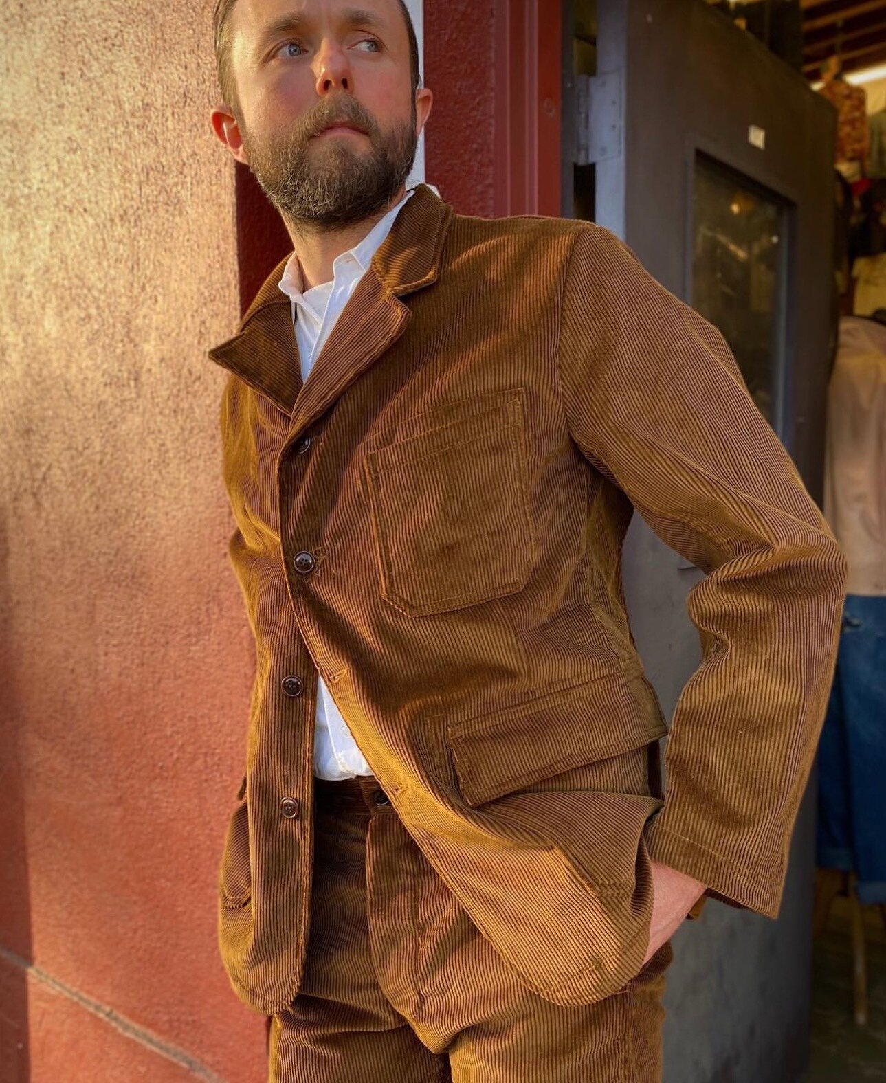 Mister Freedom Brown Corduroy Suit — detail
