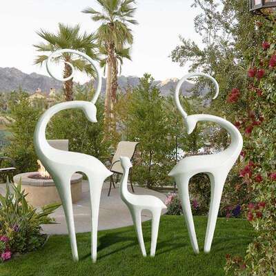 户外玻意璃端钢抽象梅花鹿地公园室外落庭院家居创大型陈锋园林摆