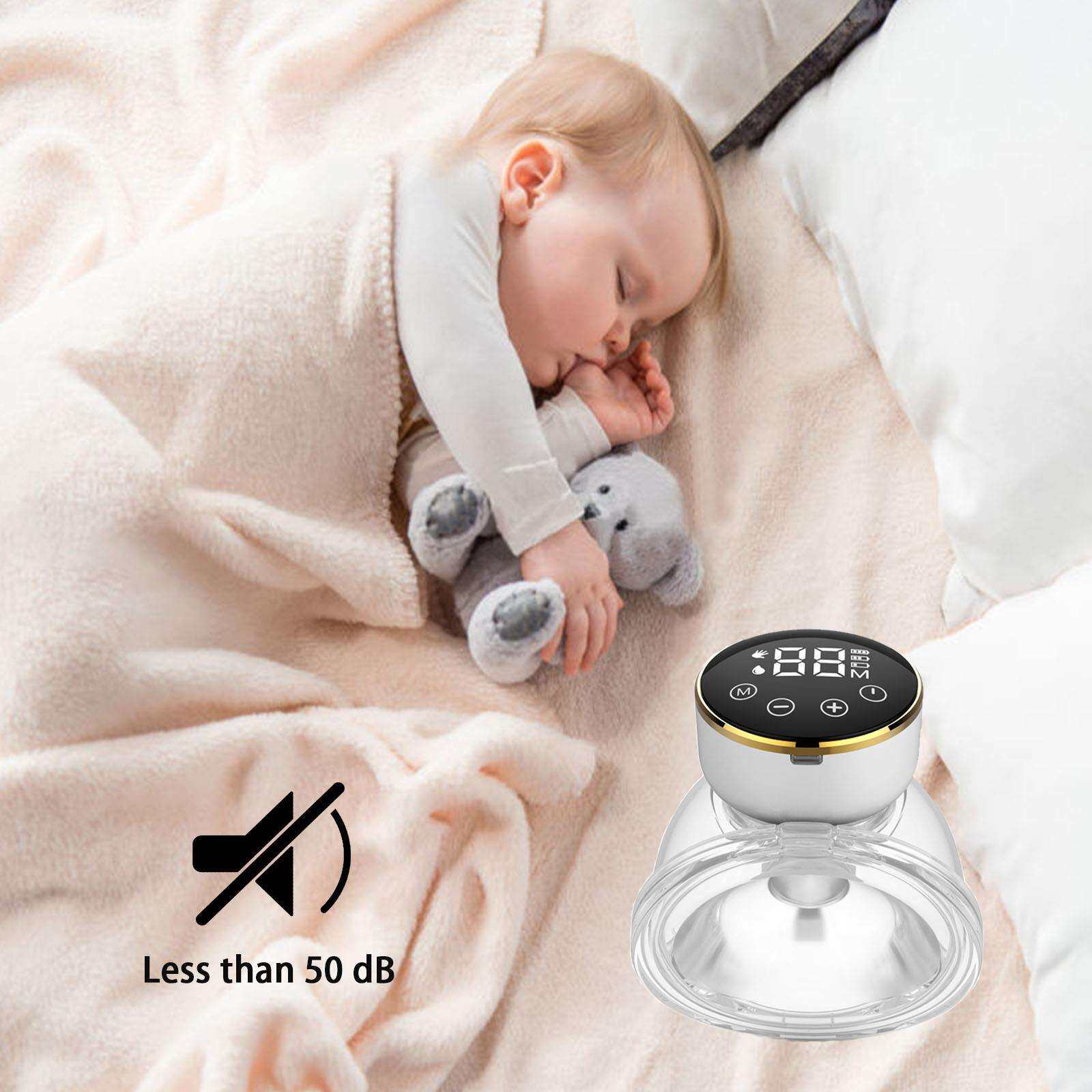 亚马逊供应穿戴式电动吸奶器免手扶静音吸乳器大吸力便携吸奶器