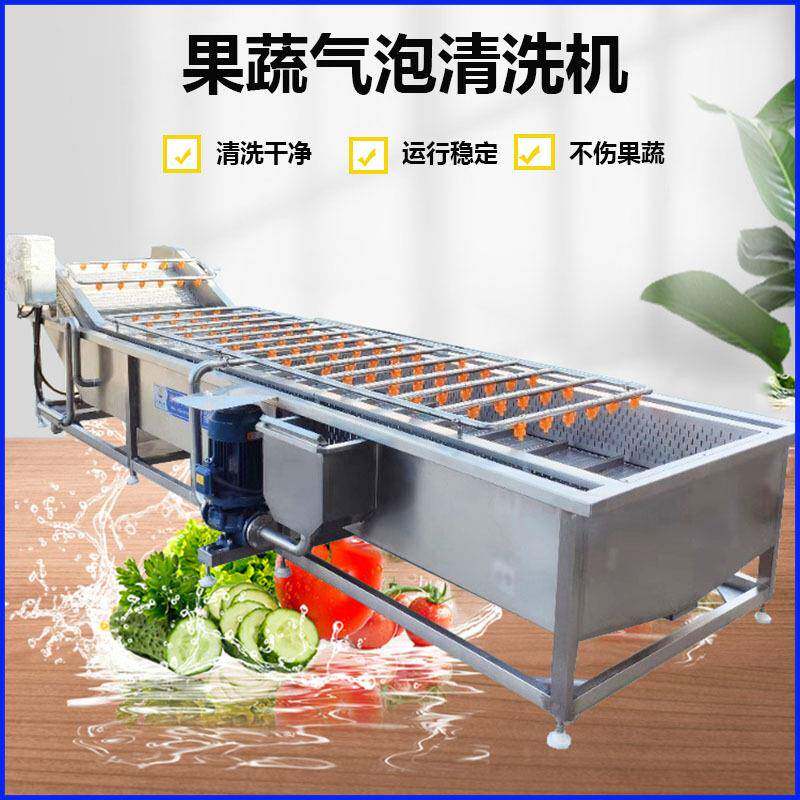 全自动气泡清洗机 水果果蔬清洗设备 净菜叶菜类辣椒蔬菜清洗机