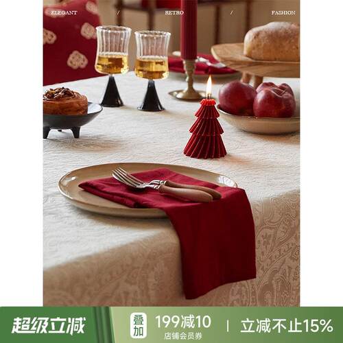 【孤品4折】蜡笔派餐垫餐巾法式垫布纯色家用隔热中式整体橱柜盘
