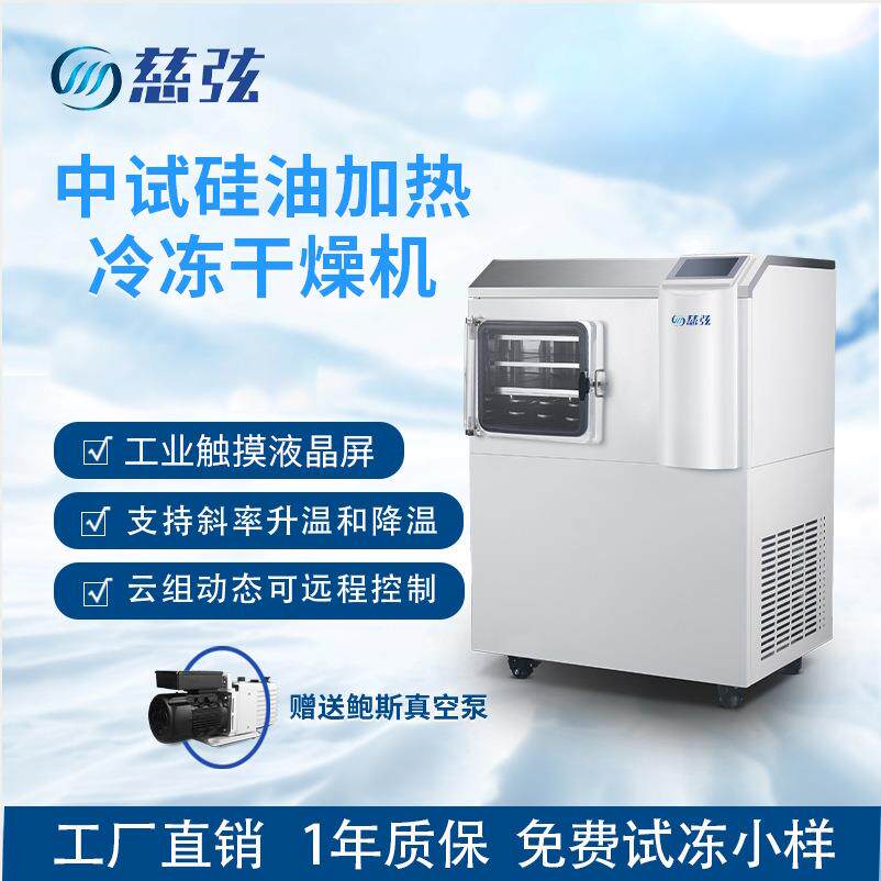 冷冻干燥机中试原位真空冻干机硅油导热真空实验设备虫草水果食品