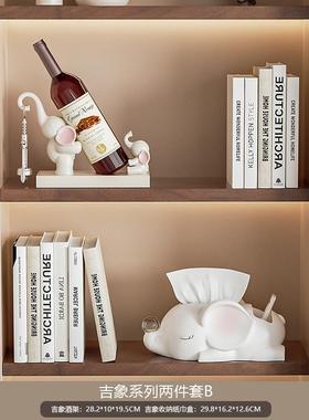 高档寓意好的大象如意摆招财创现代客厅玄关鞋柜装件饰乔意新居迁