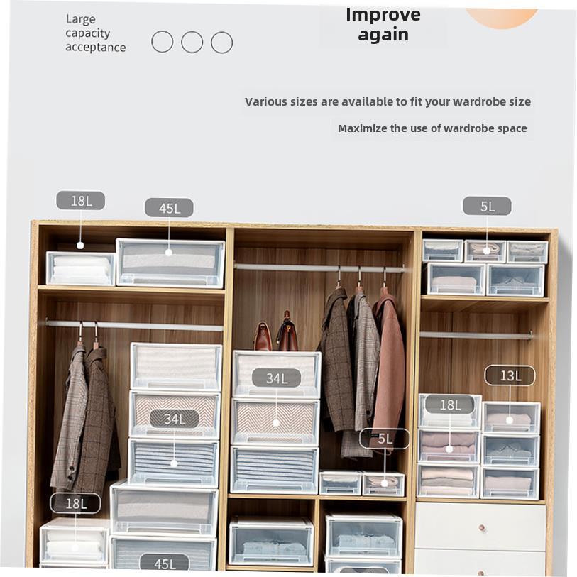 clutter storage box shoes drawer cabinet organizer wardrobe