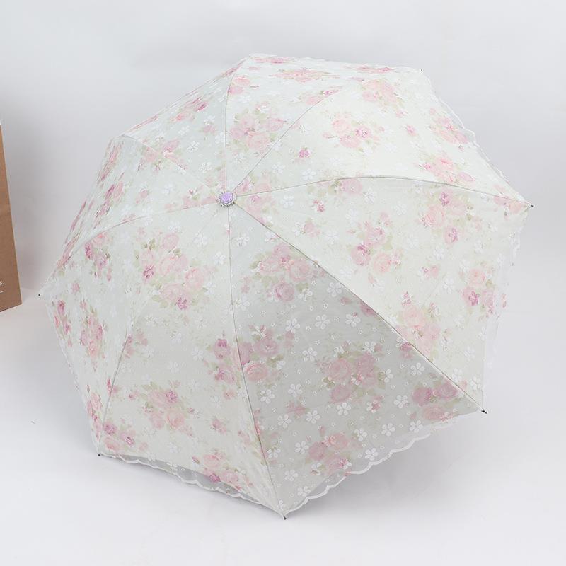 正品雨伞折蕾丝花边伞女神遮晴阳雨伞学生防晒太阳伞防紫外线两用