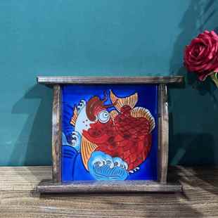 中国风手绘瓷板画茶盘托盘家居装饰收纳盘摆件生日外事乔迁礼物