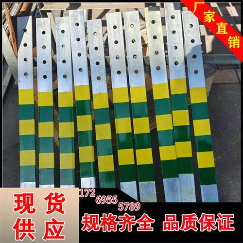 黄绿漆镀锌扁铁40x4接接接地线扁钢高锌层扁条弯头固定件折弯打孔