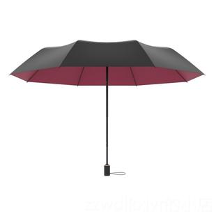 新款女晴两用手动伞遮阳黑胶防紫伞外线雨太阳伞黑色雨伞男生简约