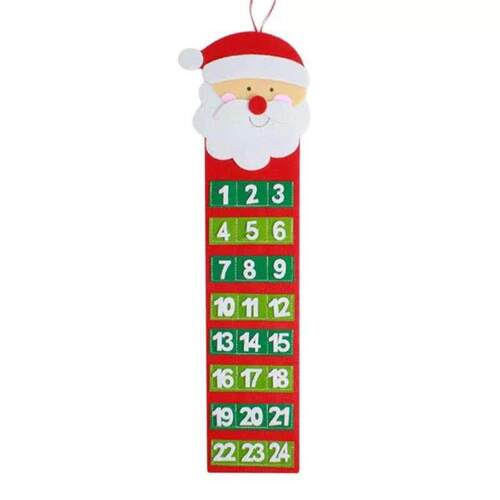 Santa Claus Snowmen Christmas Advent Calendar Door Wall Wind