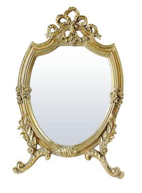 欧式浴室复镜子雕相花壁挂妆台化梳妆镜酒店背古景墙玄关装饰ZSL