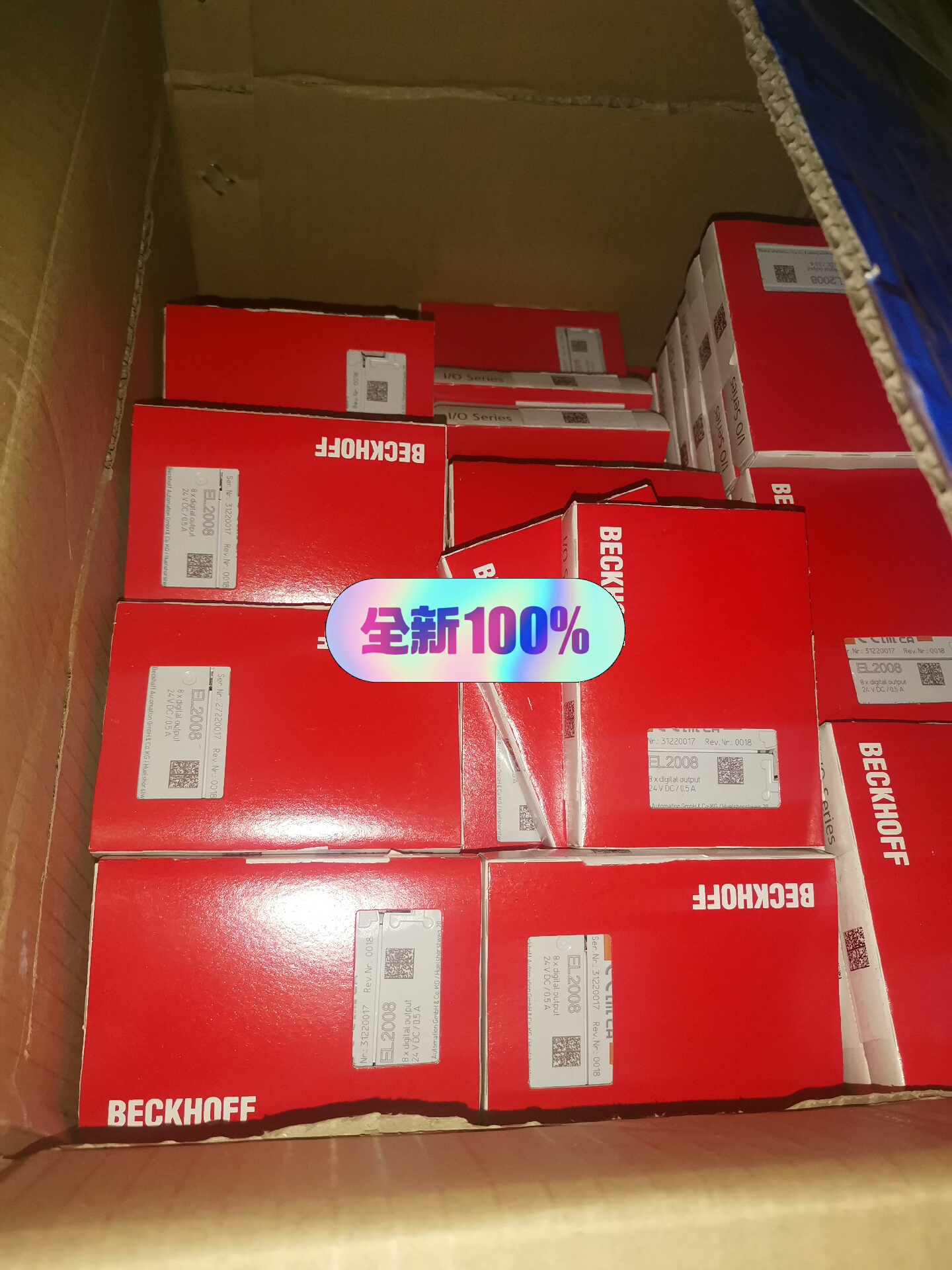 倍福EL2008 全新原装保内未开封，有量几百个，300单价