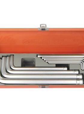 SHE2FFIELD钢盾S0500610件套公制加长球头扳内六角手279（铁/盒）