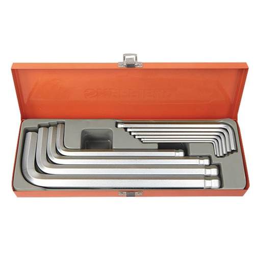 SHEFFIELD/钢盾6S0500210件六套公制加球头NPW长内角扳手（铁盒）