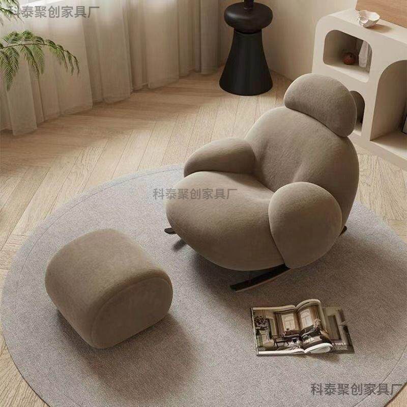 摇摇大白摇椅阳台网红沙发客厅休闲简约单人懒人卧室奶油摇摇椅