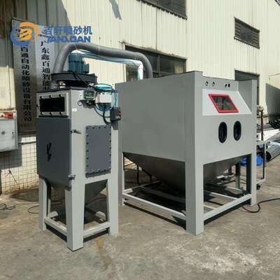 模具手动喷砂机推车转翻盘高压箱式手动喷砂机XBT1515G轮毂除锈式