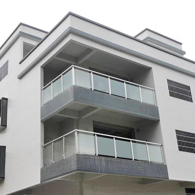 不锈钢楼梯扶手护栏阁楼阳台栏杆自安装室内围栏现代轻豪华玻璃栏