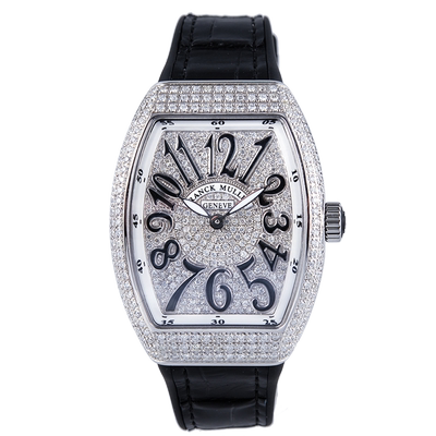 未使用盒证法兰克穆勒FM手表女 V32后镶钻满天星石英表