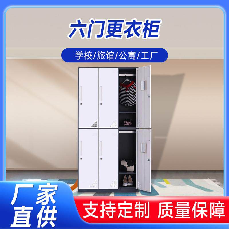 六门员工钢制工衣柜健身房泳池浴场更衣柜防水储物柜办公柜