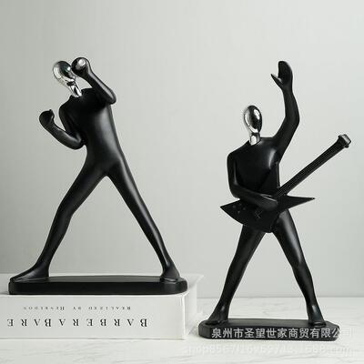 北欧轻奢家居运动文体达人酒柜装饰品摆件客厅电视柜树脂工艺品