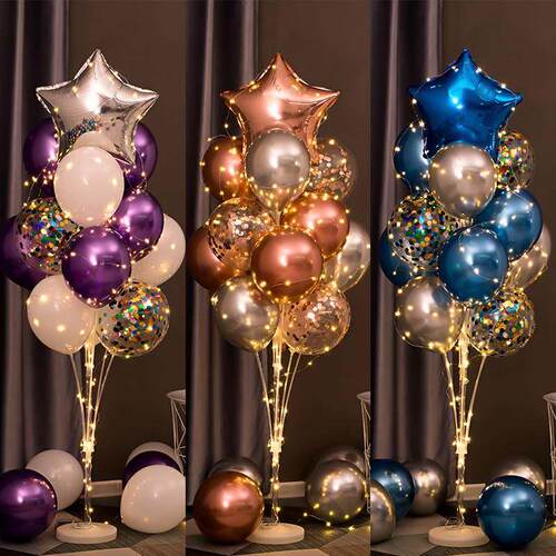 13Pcs Multi Confetti Balloon Happy Birthday Party Balloons
