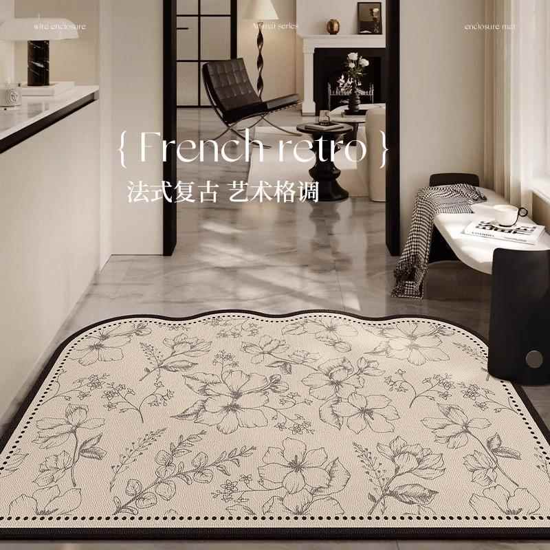 法式覆古中古风入户门地垫2025新款门口进门垫子玄关耐脏免洗地毯
