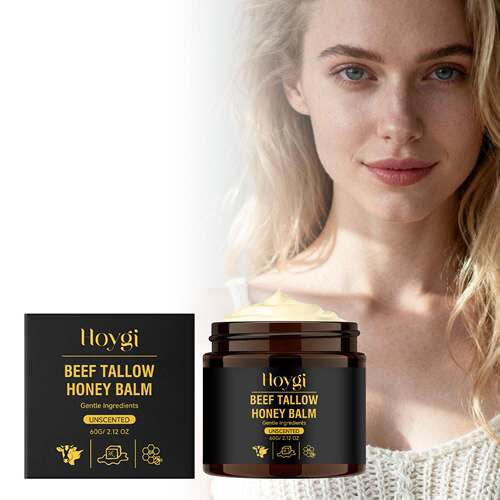 HOYGI Beef Tallow and Honey Moisturizing Cream - A gentle fo