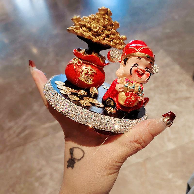 采购产品饰品,钱树,汽车饰品,汽车安装高端创意钻石镶嵌饰品,
