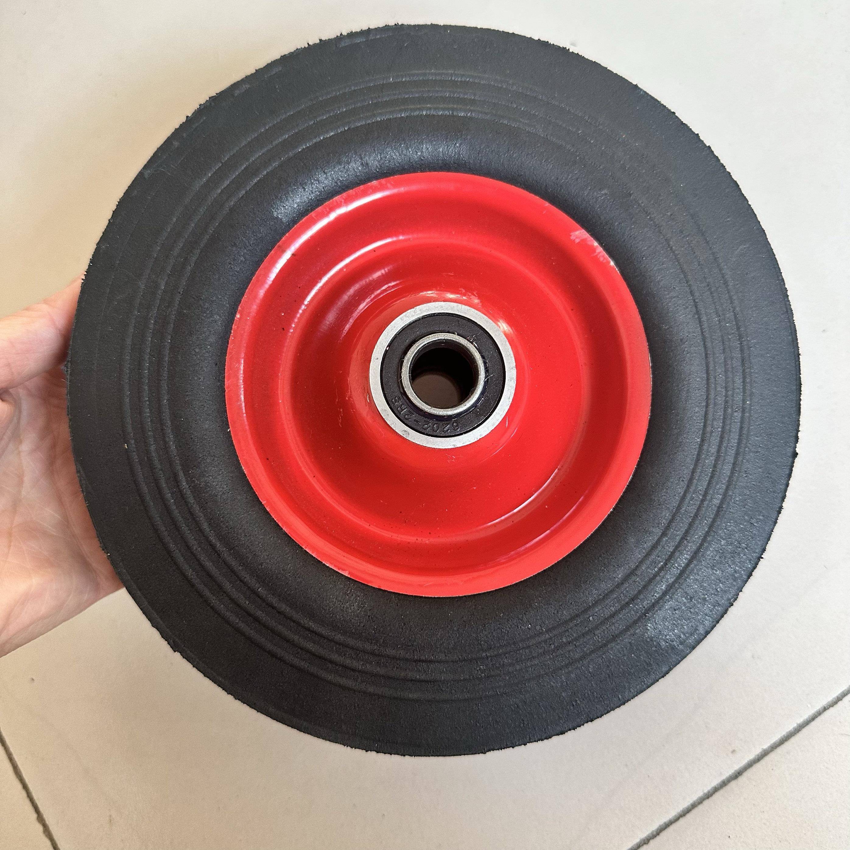 实心轮充气轮胎小推车手拉车行李车搬运车拉杆拉货折叠车专用橡胶