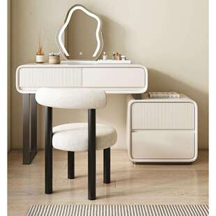 新款网红全实木烤漆梳妆台床头柜一体现代卧室简约小户型卧室