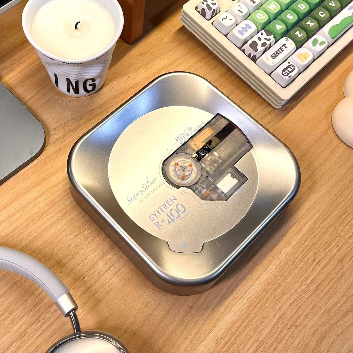 syitren/赛塔林R400复古CD机蓝牙便携播放器充电手提式小众个性礼
