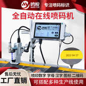 全自动喷码 机 机流水线喷墨高速印生产日期袋子纸箱瓶盖在线打码