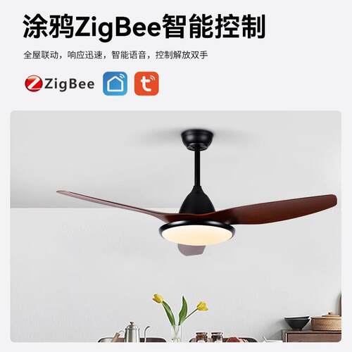 客52寸764古简约风灯护眼全光谱电风扇灯家用扇复厅ABS风扇吊灯