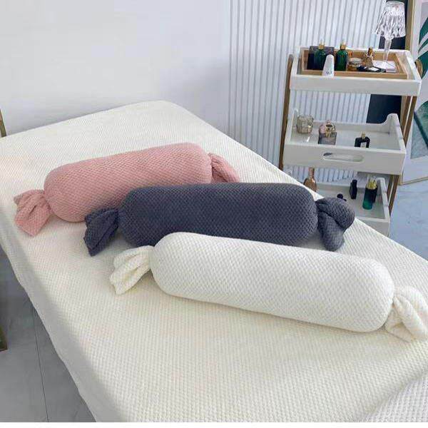 美容院床按摩脚枕头圆柱糖果形垫脚腿推拿颈腰枕枕芯套可拆洗舒服