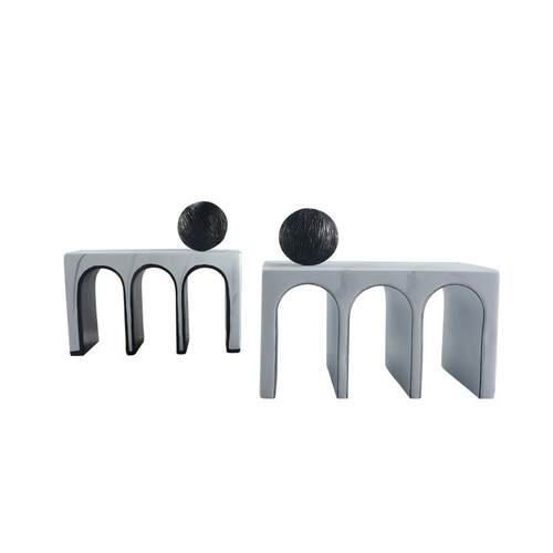 创意拱门艺术摆件M底座家居书房装饰品酒店前台柜摆设树脂工艺品